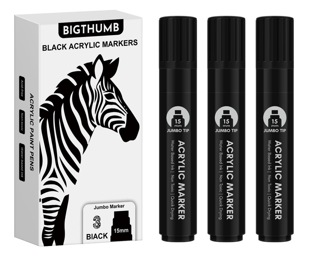 BIGTHUMB pump-action jumbo marker enables smooth ink control for precise lines.