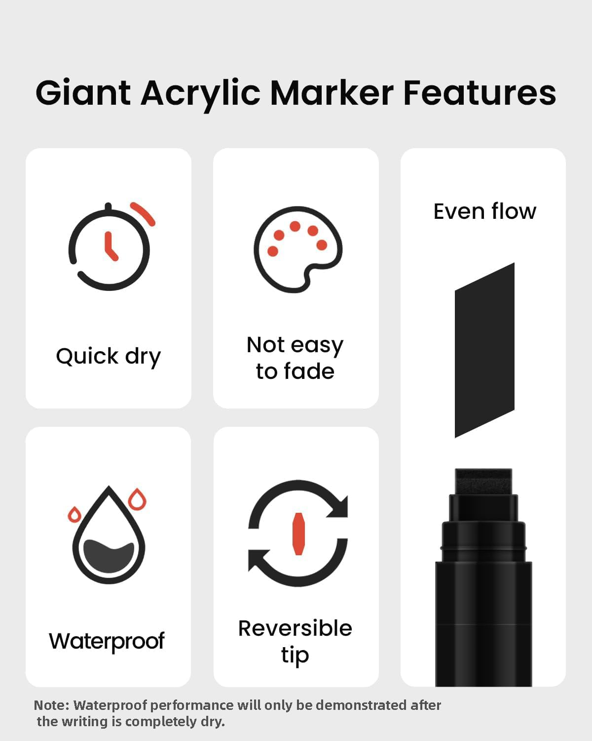 BIGTHUMB wide 15mm tip marker on canvas delivers broad coverage.