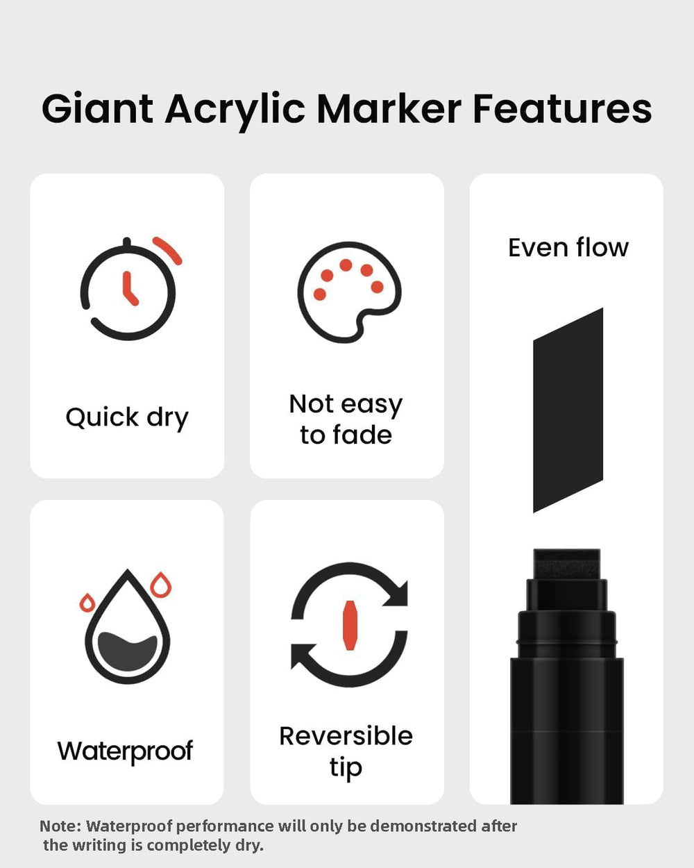 BIGTHUMB wide 15mm tip marker on canvas delivers broad coverage.