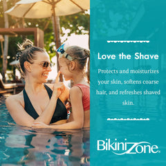 Bikini Zone aloe vera soothing feature supports skin moisture during shaving