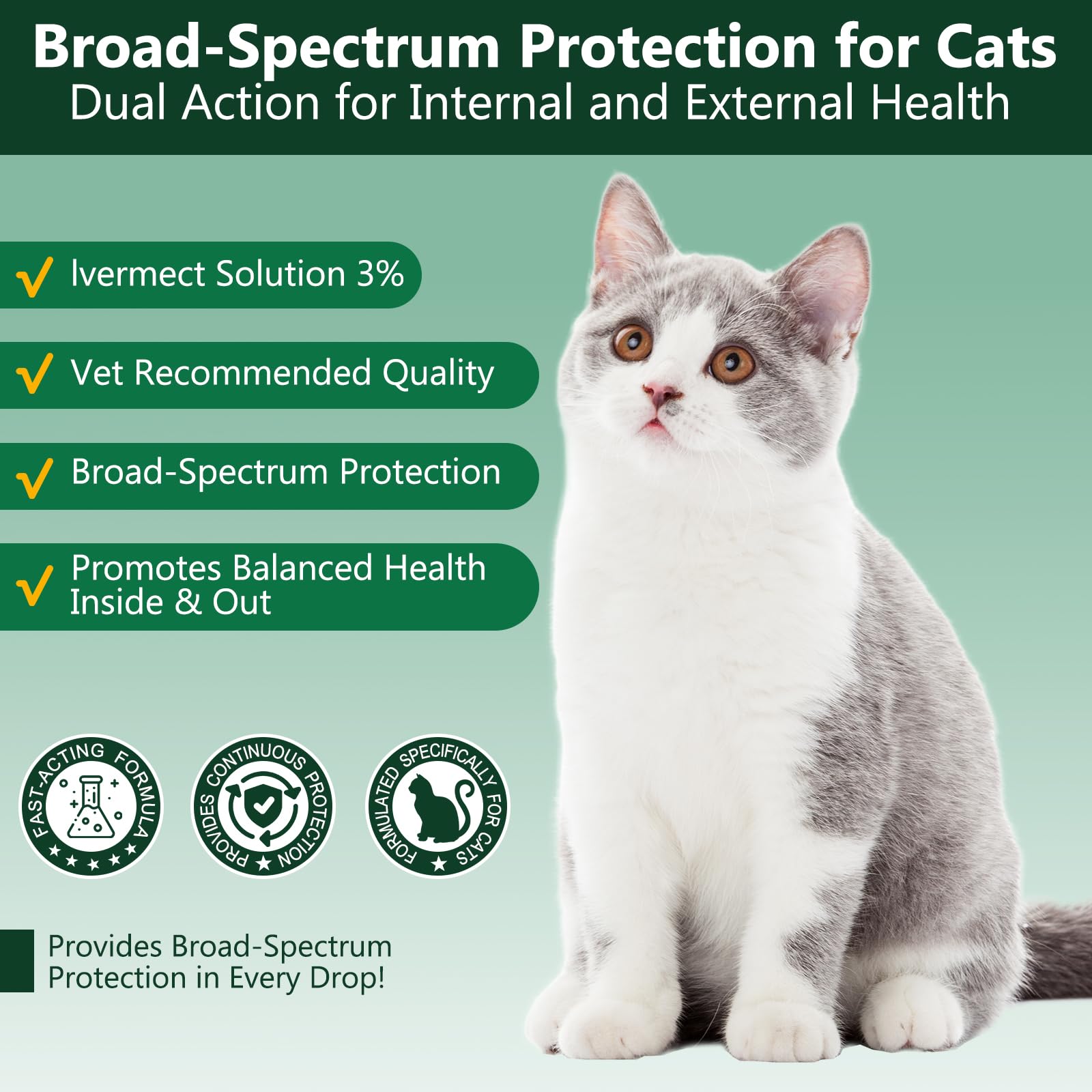 BiKontrun dewormer for cats dosing scoop displayed for easy daily administration