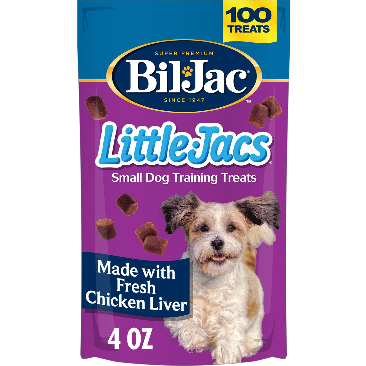 Bil-Jac Little Jacs liver treats pack, perfect training reward for small dogs