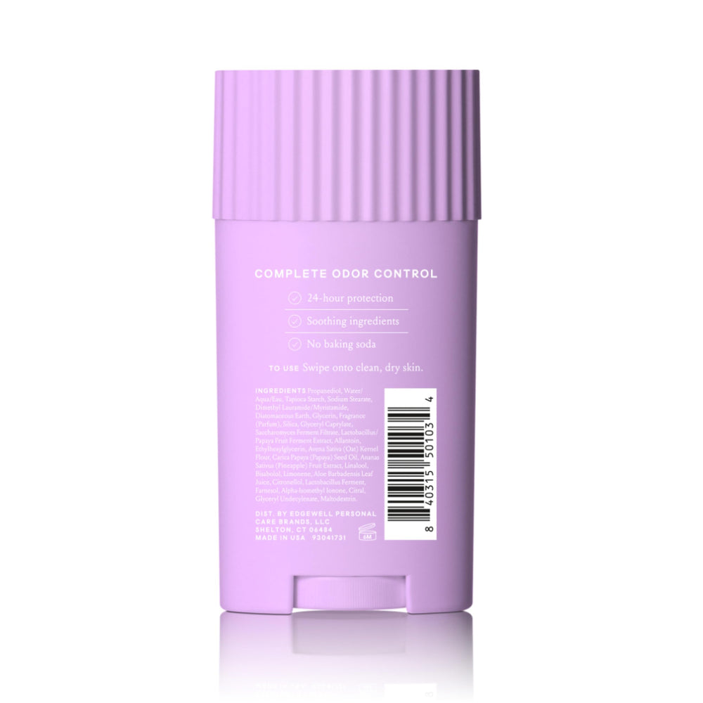 Billie All Day Deodorant Lavender Milk 24-hour protection icon communicates all-day odor control.