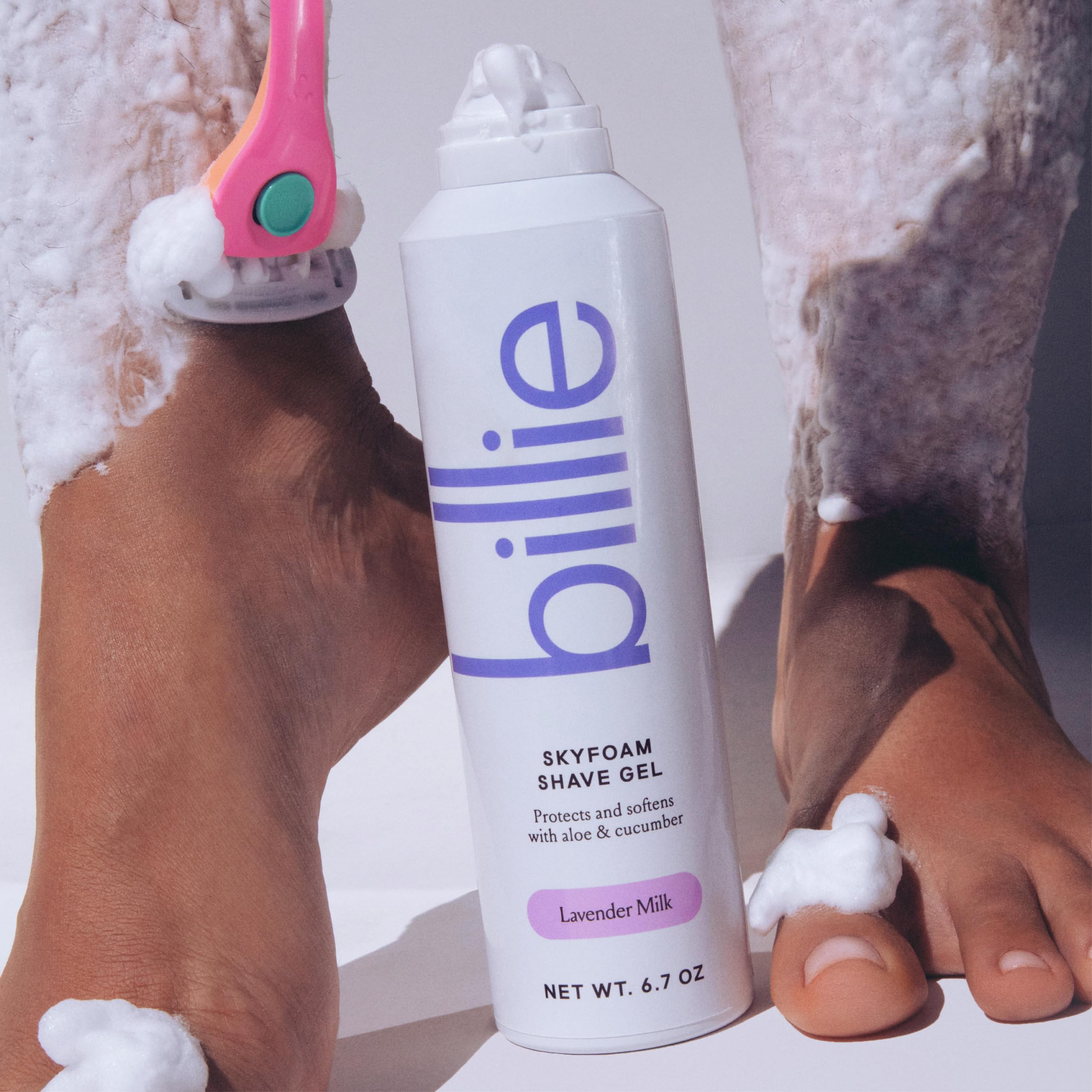 Billie SkyFoam Shave Gel boosts bathroom aesthetics with cloudlike foam.