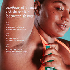 Billie Ultimate Skin Solution bottle close-up highlighting labeling and design.