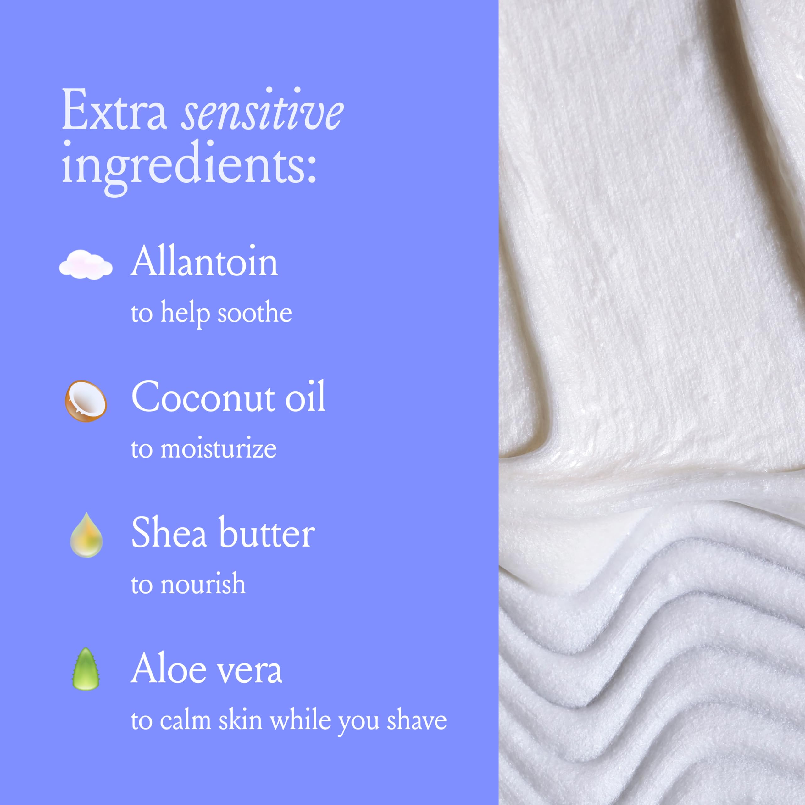 Billie Ultra Gentle fragrance-free formula ideal for sensitive skin routines.