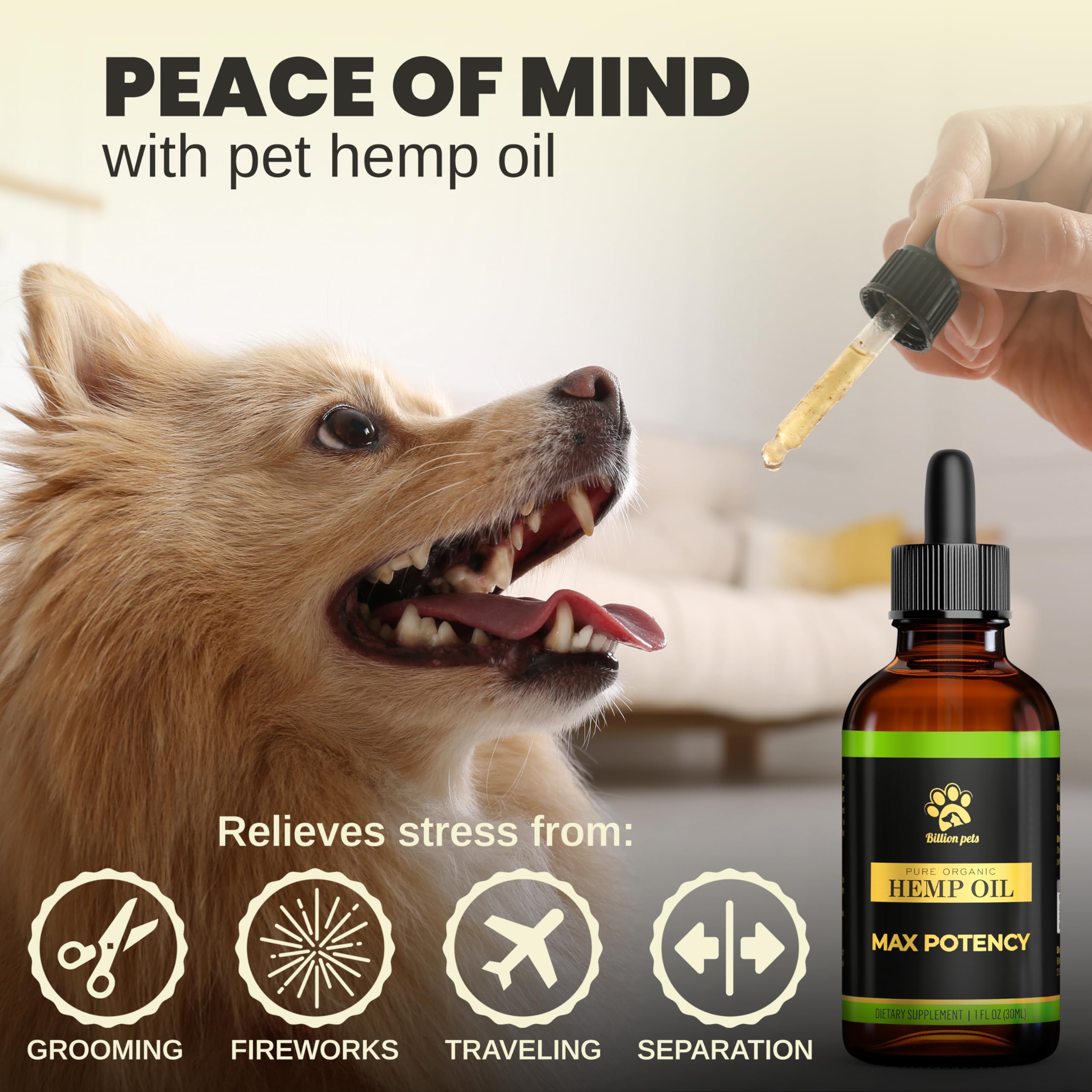 Digestive health support via Billion Pets Hemp Oil