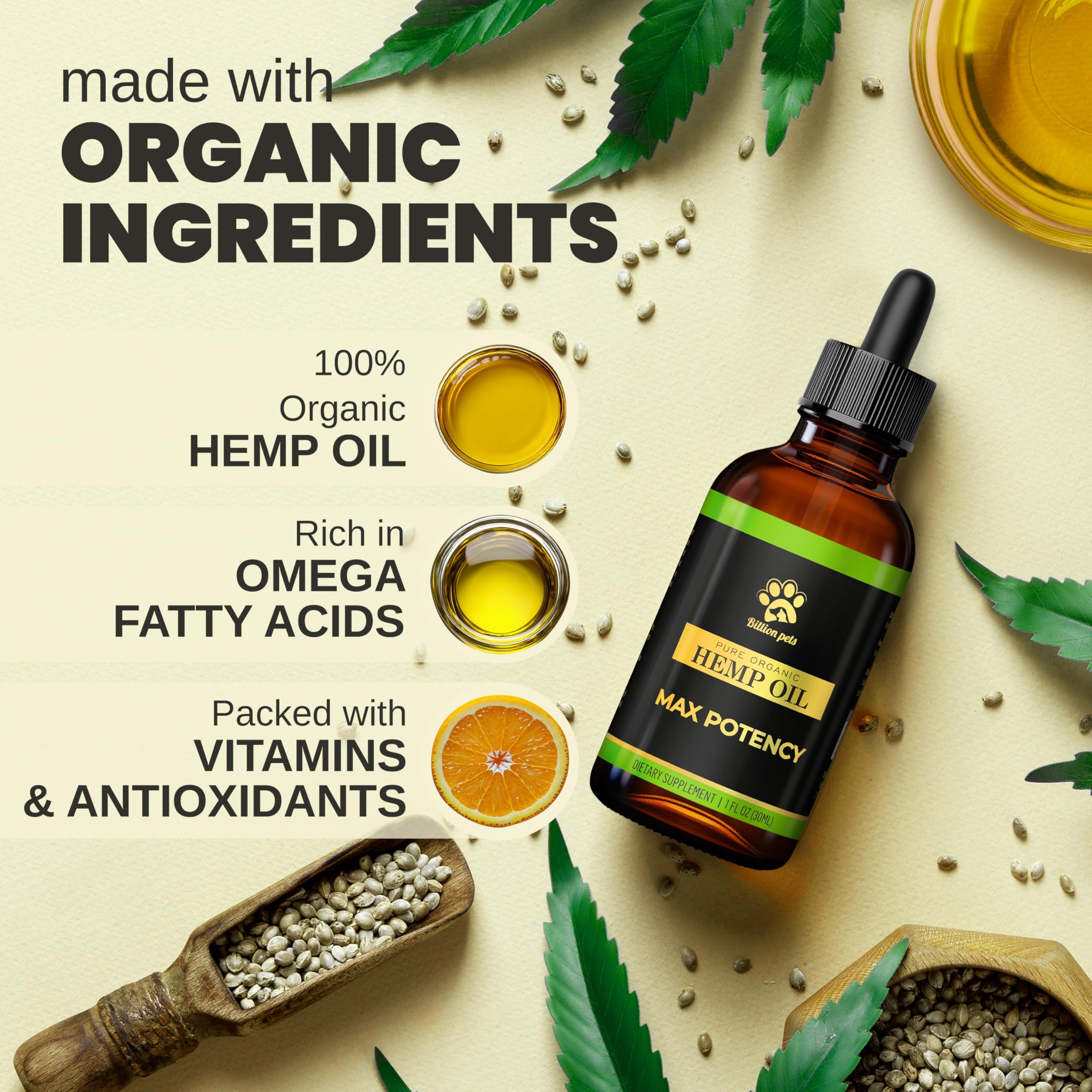 Owner administers Billion Pets Hemp Oil drops to a relaxed dog