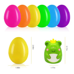 BillMoss 12-animal-design squishies accompany eggs.