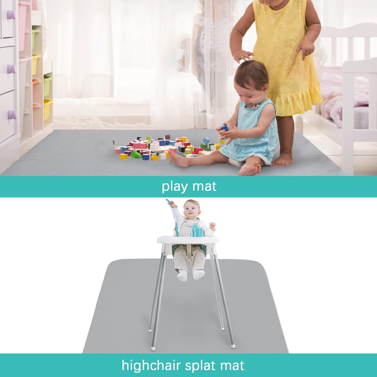 Biloban splat mat travel friendly size folds compactly for on the go use.