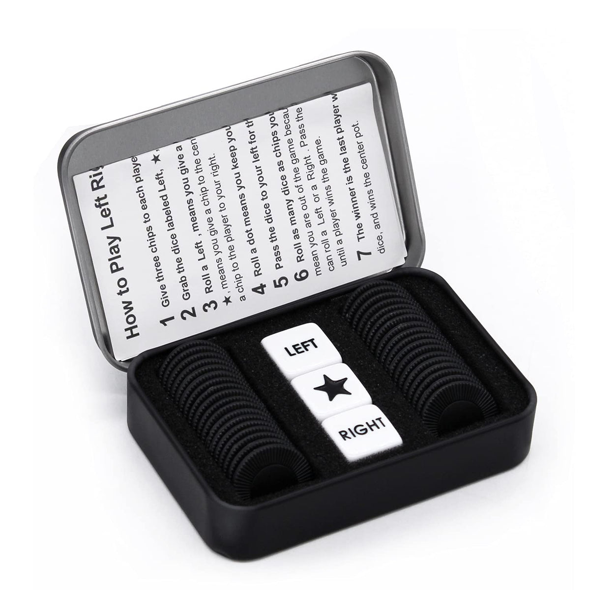 Bilywey Left Right Center dice game set dices for fast, social play.