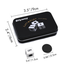 Bilywey Left Right Center dice game set manual for quick setup and fair play.