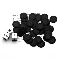 Bilywey Left Right Center dice game set tin for easy storage and gifting.