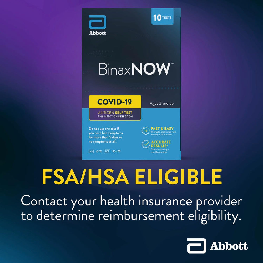 BinaxNOW 15-minute results display highlights fast at-home screening.