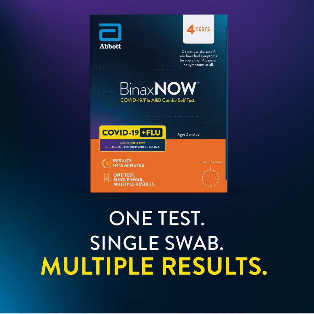 BinaxNOW combo test results display, 15-minute read for actionable insights.