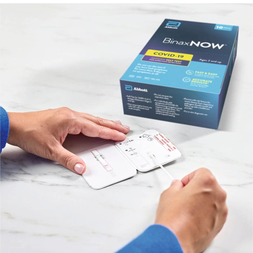 BinaxNOW self-administration by 15+ users with simple guidance.