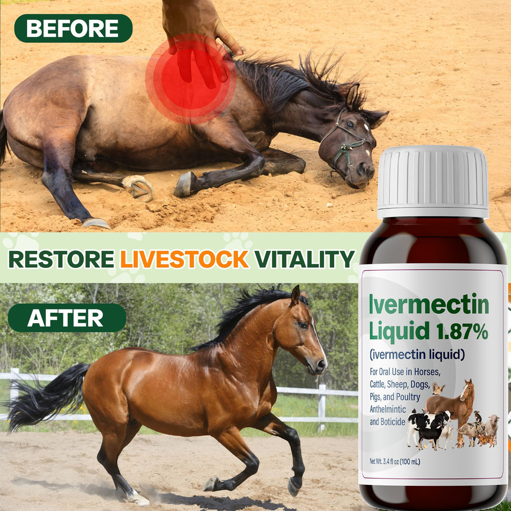 Liquid mixed with feed using Bingbrofam dewormer enables stress-free dosing.