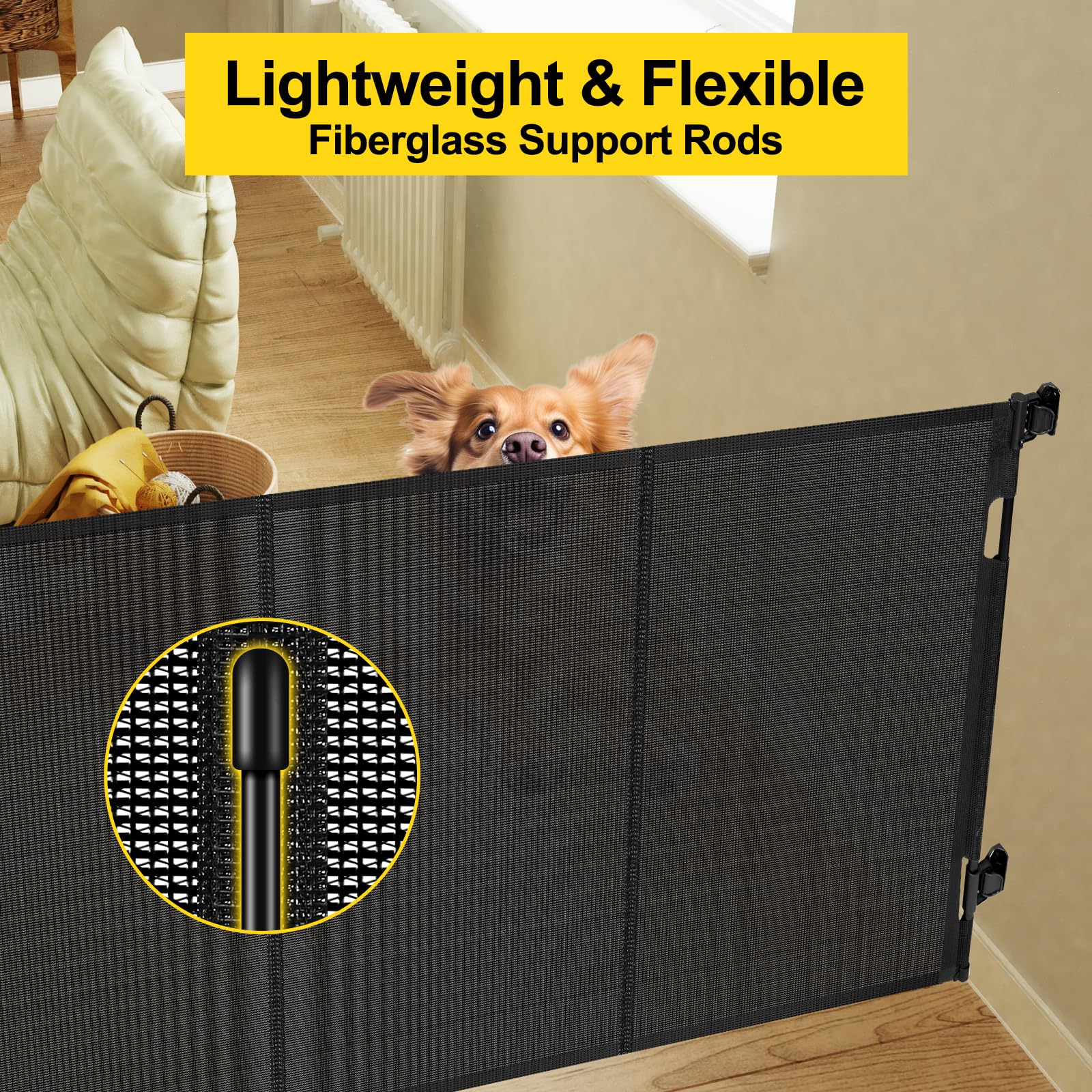 Bingguz extra-tall 42-inch height keeps toddlers and pets inside