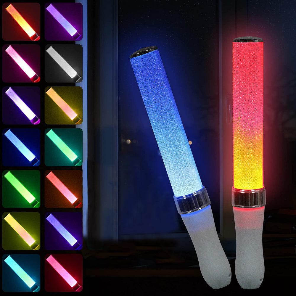 BINWO glow sticks with manual and automatic modes for dynamic lighting.