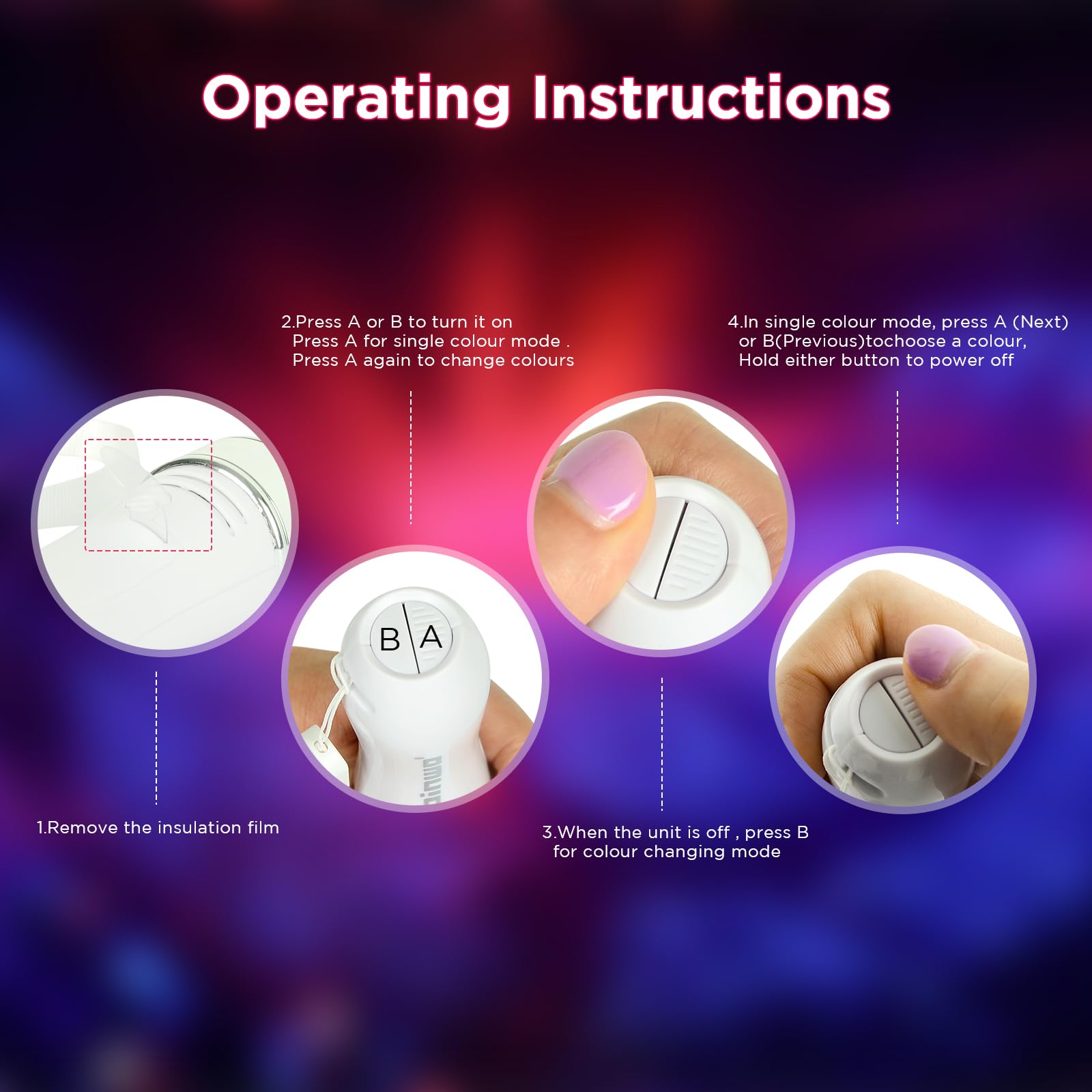 BINWO lightweight glow sticks weighing 80g for comfortable wear.