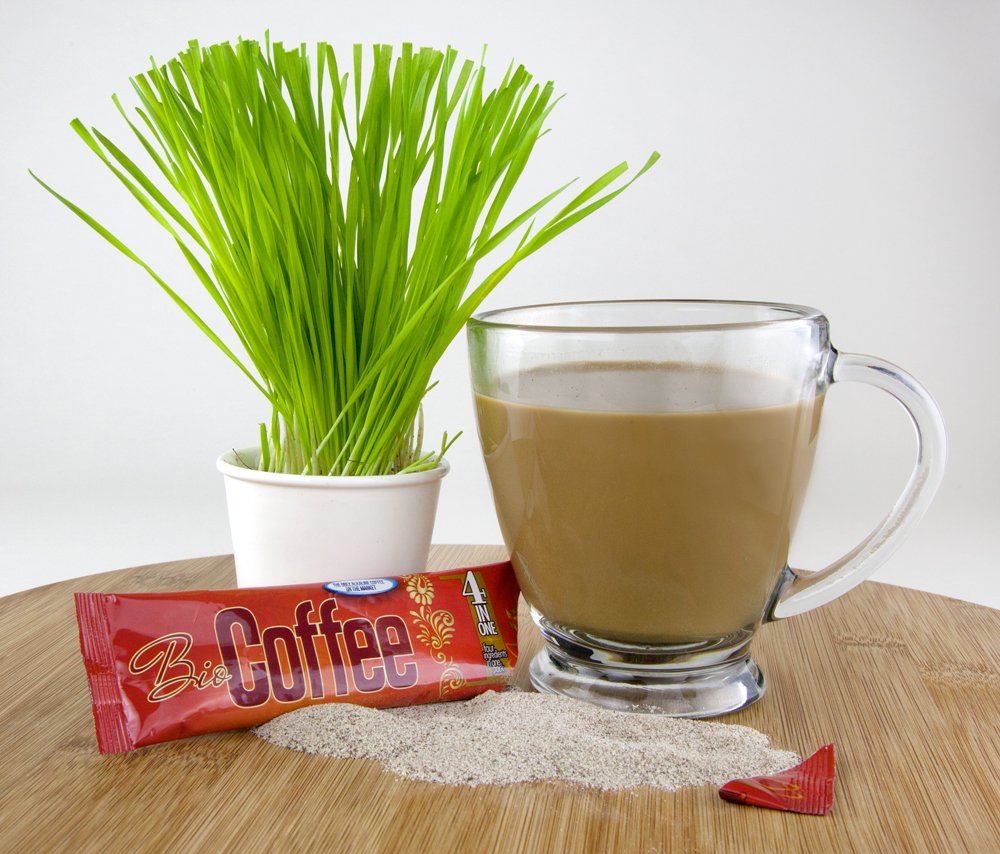 Bio Coffee scoop beside ingredients for easy prep.