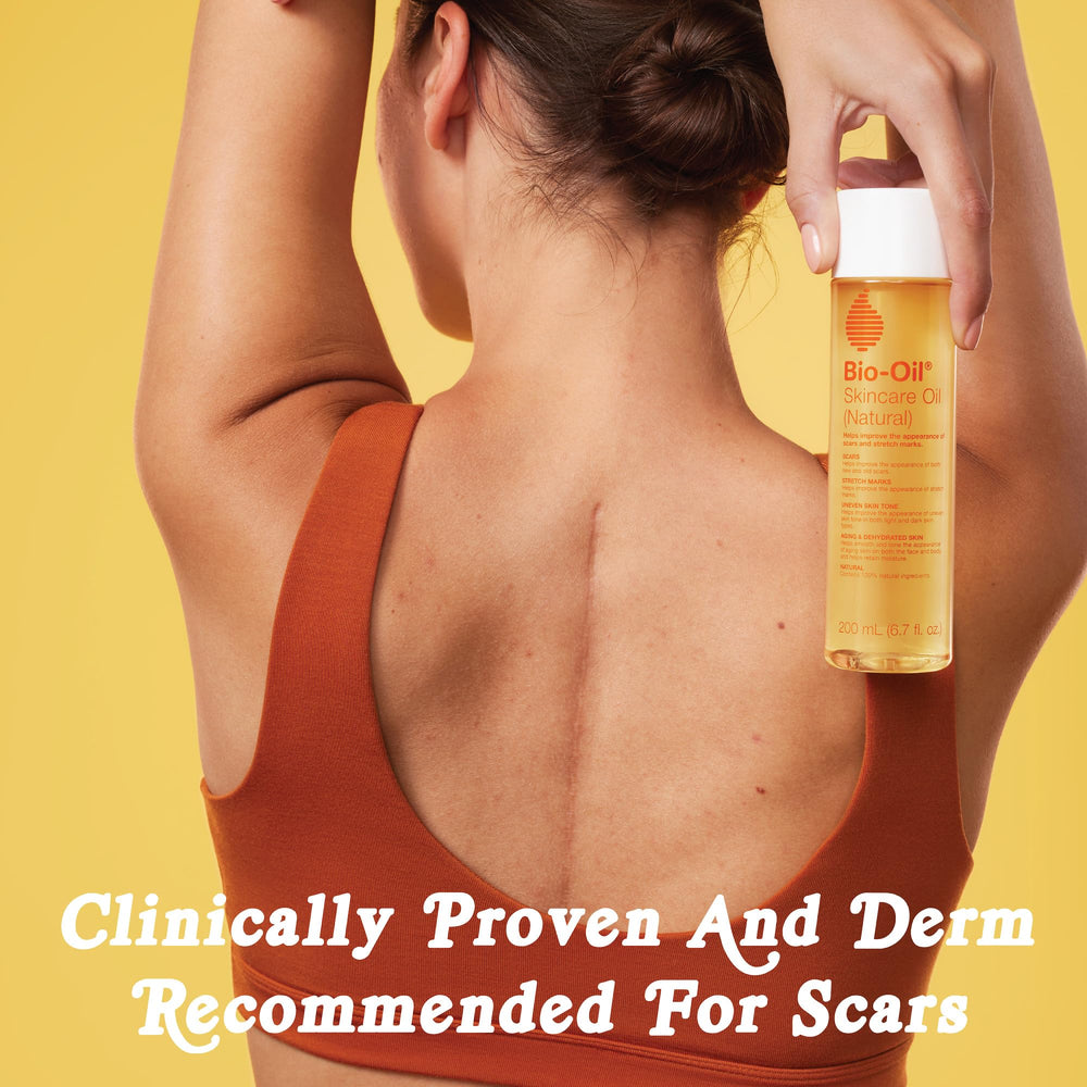 Bio-Oil being applied to skin for hydration and potential scar care