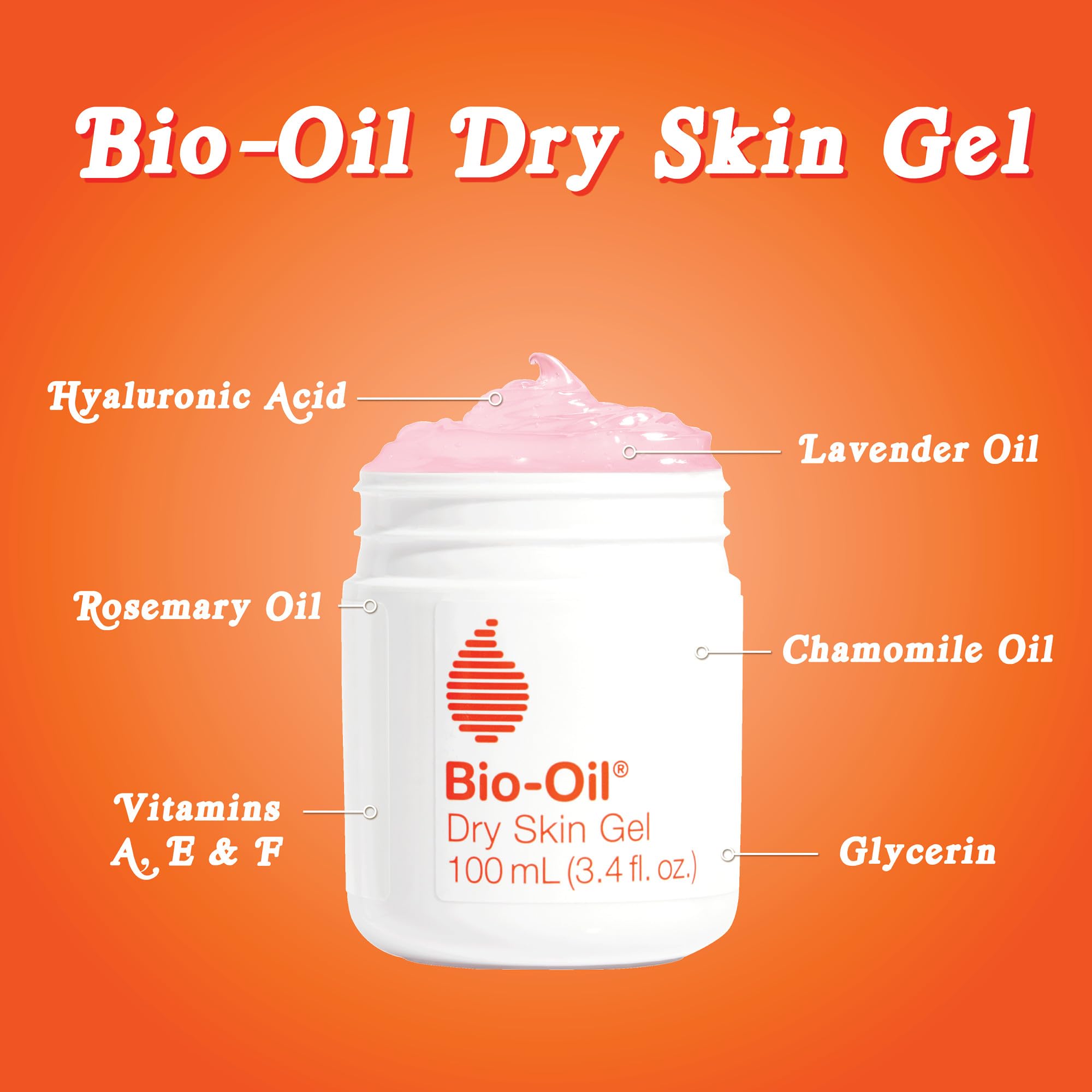 Bio-Oil Dry Skin Gel massaged on leg for daily moisturization.