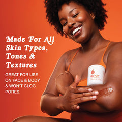 Close-up texture of Bio-Oil Dry Skin Gel shows light, non-greasy finish.