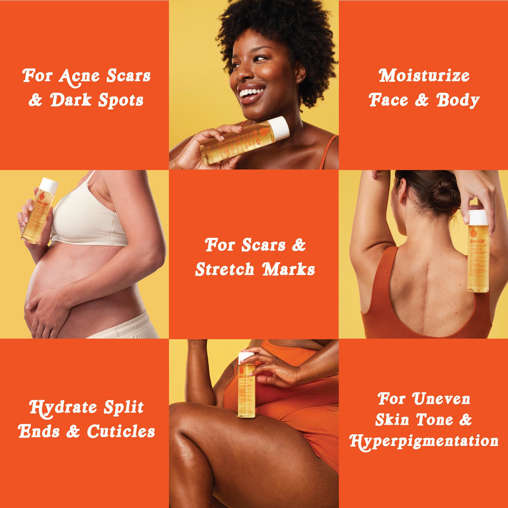 Bio-Oil being used on face and body for hydration
