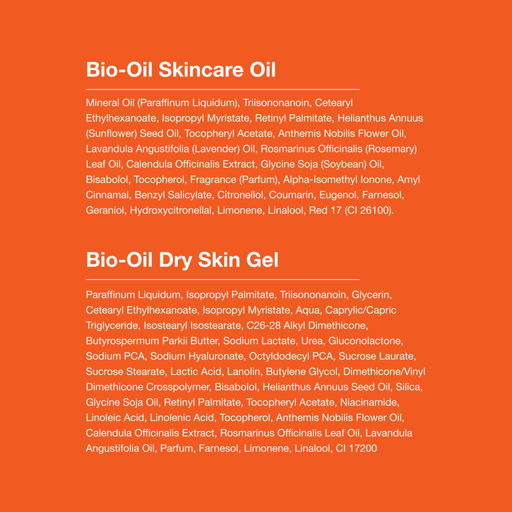 Bio-Oil Travel Bundle close-up reveals lightweight, non-greasy texture for easy absorption.