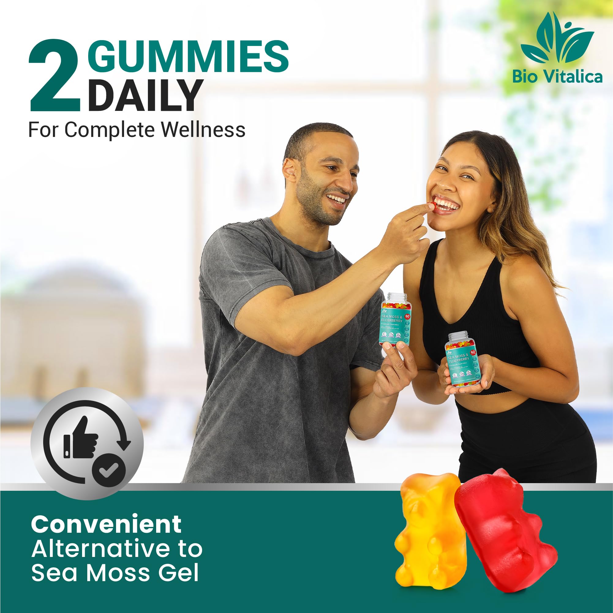 BIO VITALICA sea moss gel gummies texture closeup