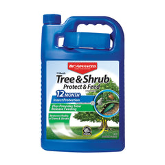 BioAdvanced 12 Month Tree and Shrub Protect and Feed bottle provides year-long protection and nourishment.