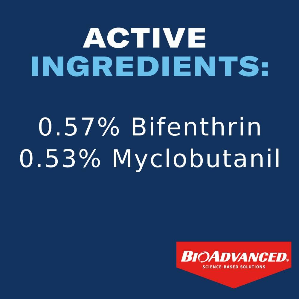 BioAdvanced 3-in-1 label and bottle reveal usage instructions.