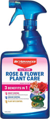 BioAdvanced All-in-One bottle ready-to-use for outdoor rose and flower protection.