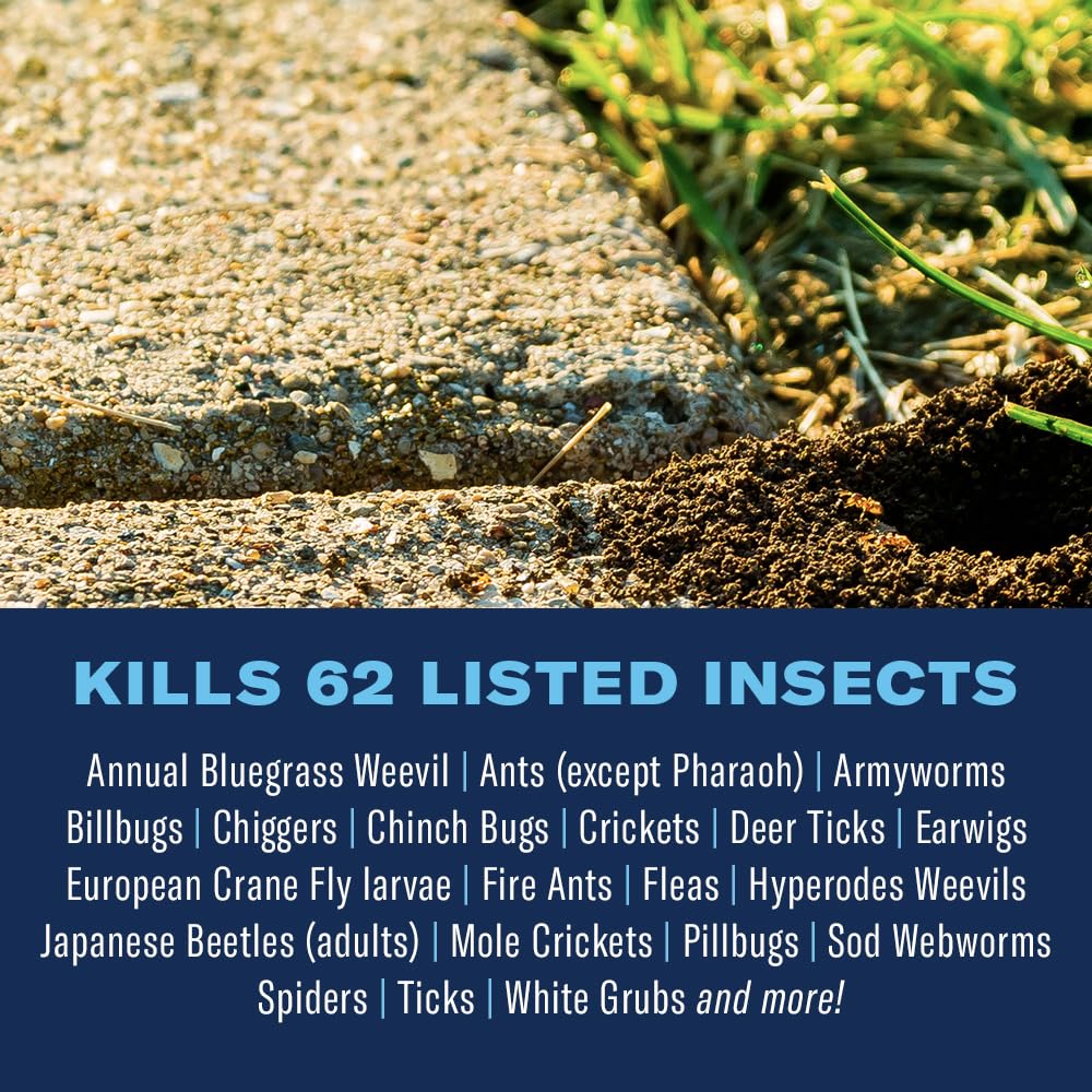 Ant and tick control around a home foundation with BioAdvanced Complete Insect Killer.