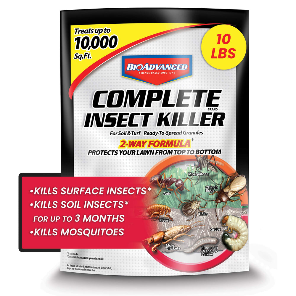 Coverage of BioAdvanced Complete Insect Killer up to 10,000 square feet