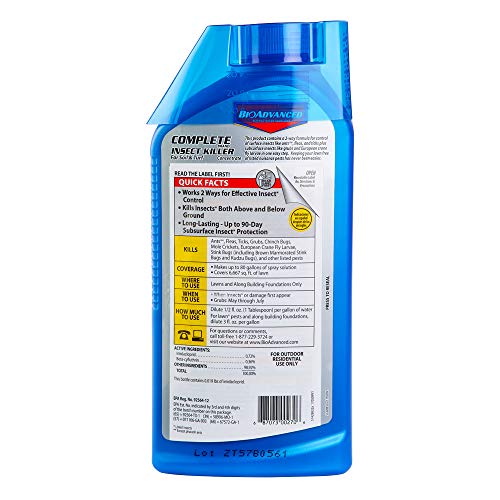 Applying BioAdvanced Complete Insect Killer on a lawn for up to three months of protection.