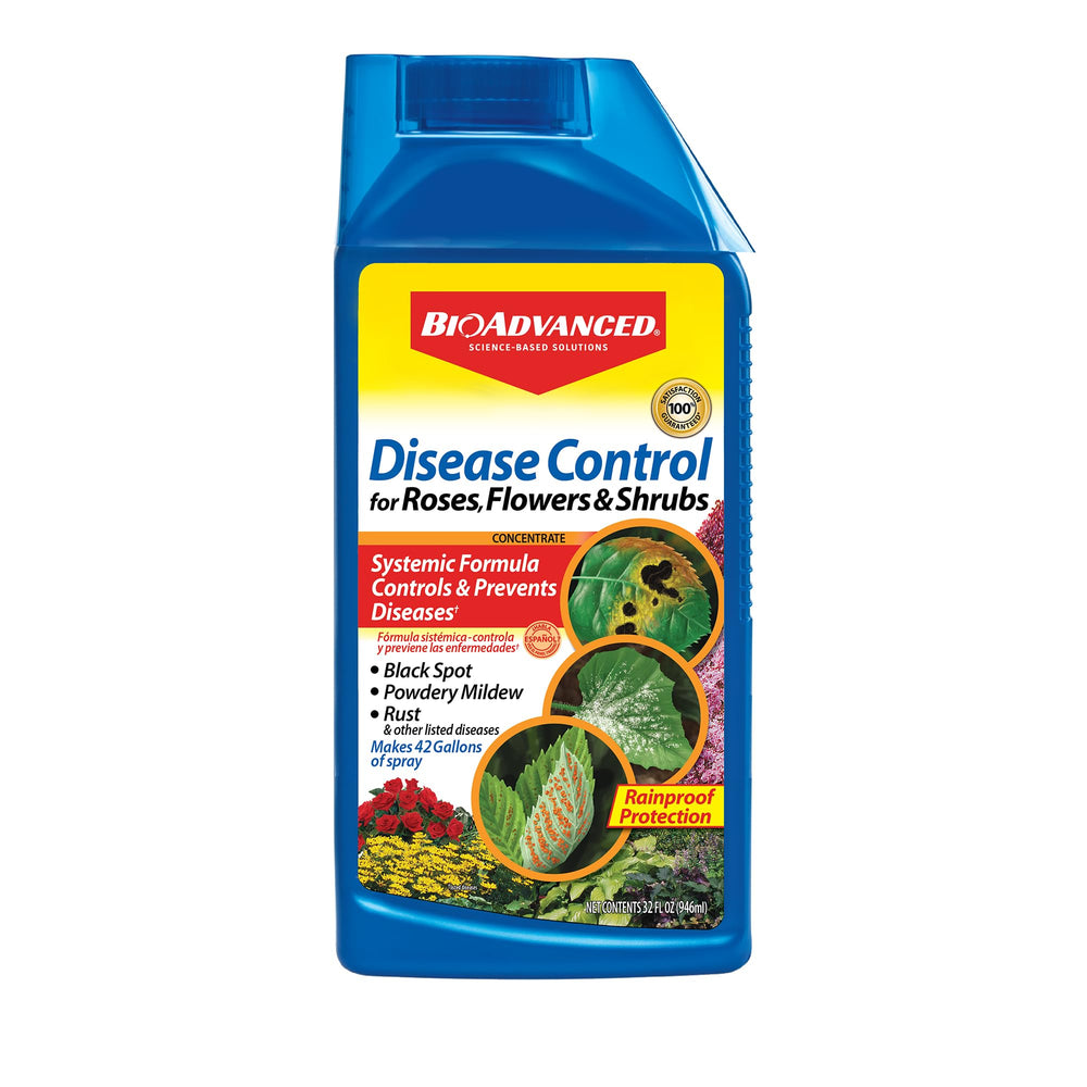 BioAdvanced Disease Control 32oz bottle for easy spraying protects roses.