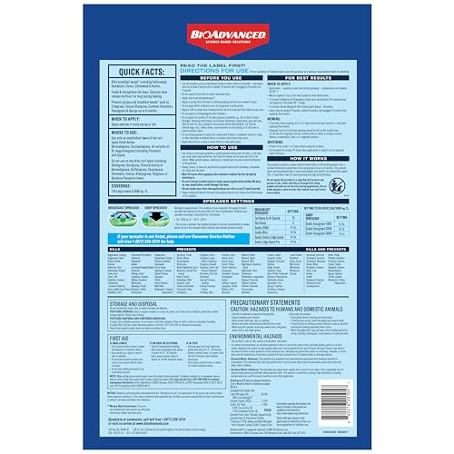 BioAdvanced weed killer granules offer simple, spreader-ready application.
