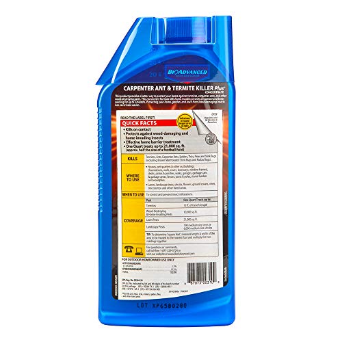 BioAdvanced outdoor pest control spray applied on lawn showing broad coverage