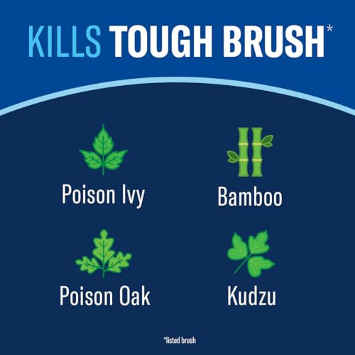 BioAdvanced Poison Oak Killer Spray used to control oak vines in a yard setting.