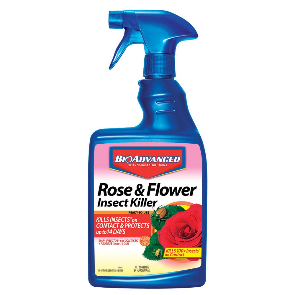 BioAdvanced Rose and Flower Insect Killer bottle for quick garden protection