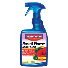 BioAdvanced Rose and Flower Insect Killer bottle for quick garden protection