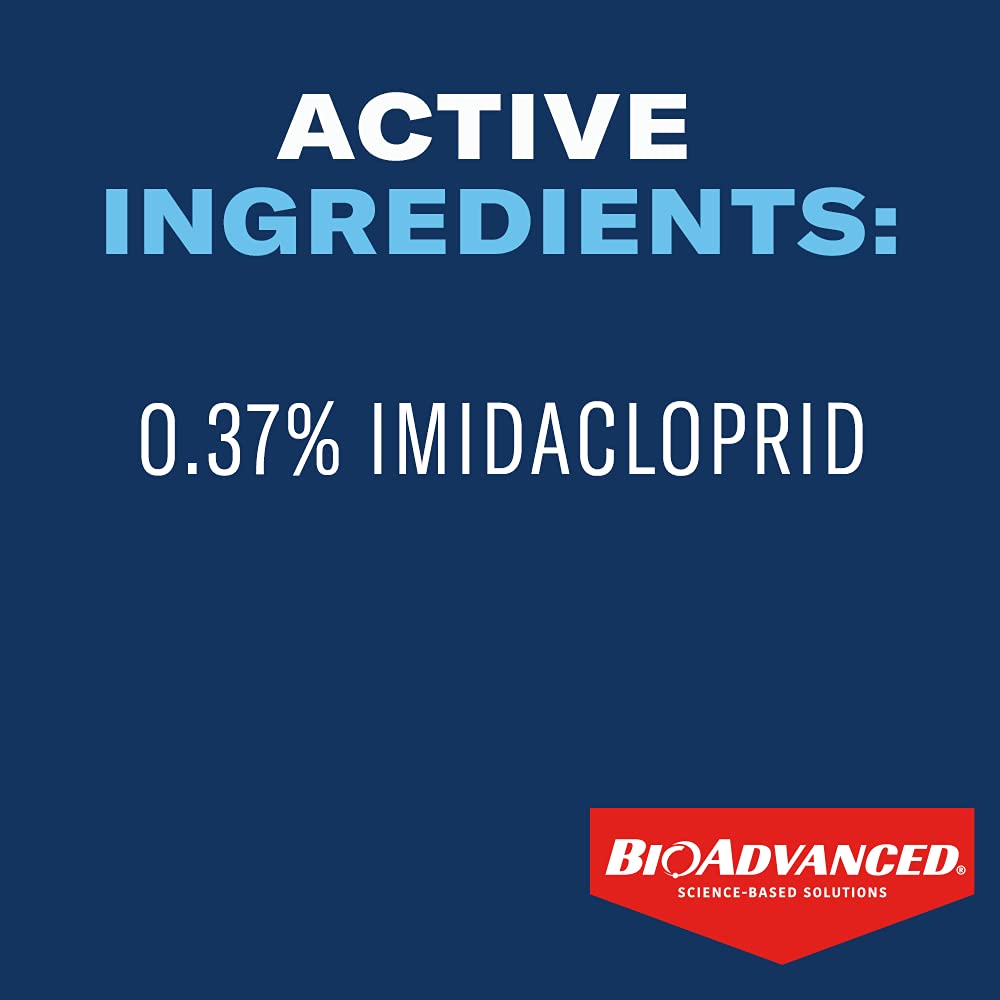 Outdoor area treated with BioAdvanced granules around a house.