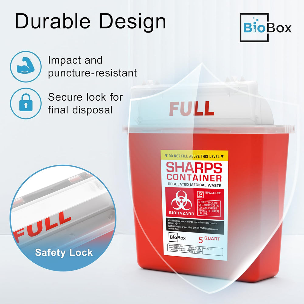 BioBox Sharps Container Small portable case for on-the-go disposal