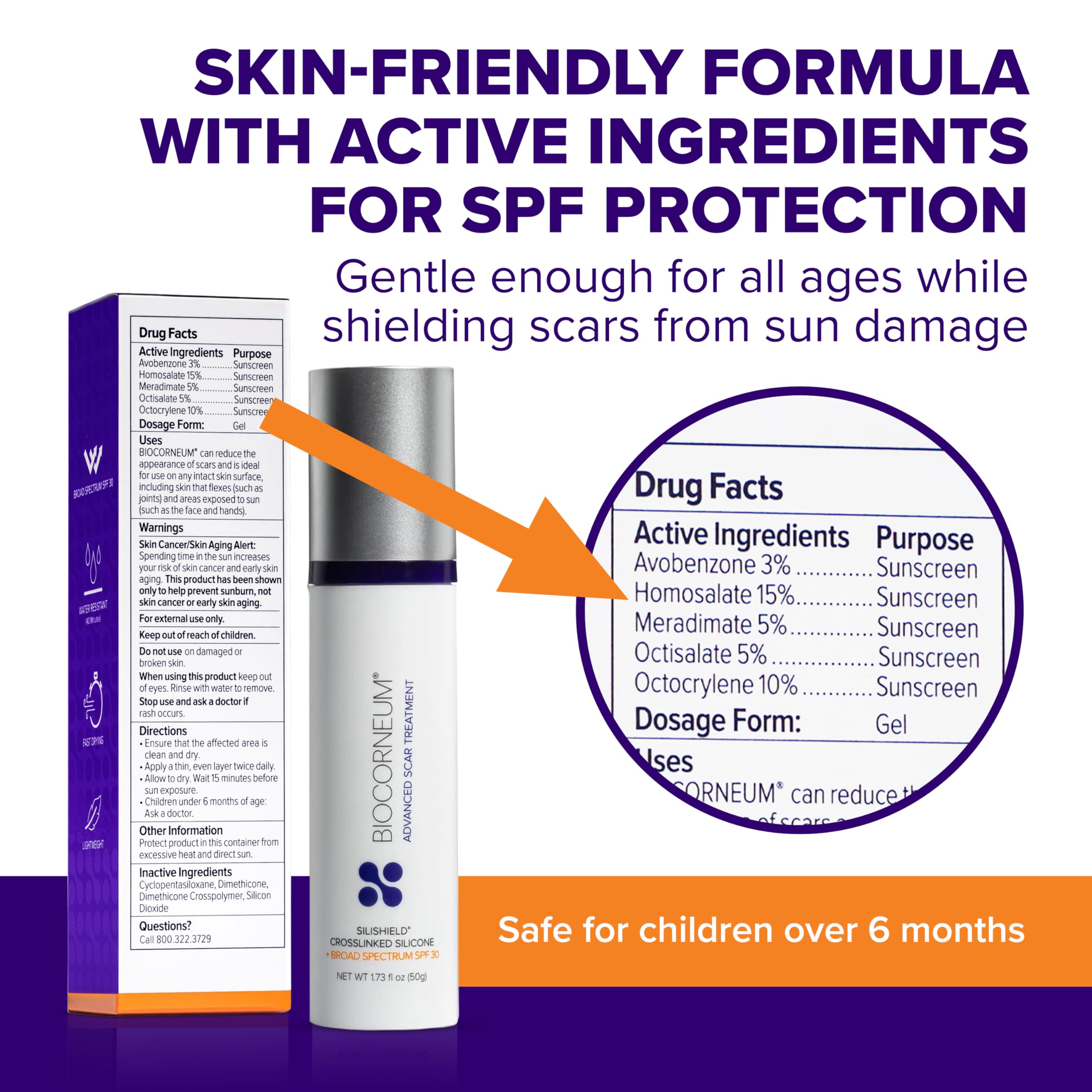 BIOCORNEUM patient applying scar gel as part of daily care routine.