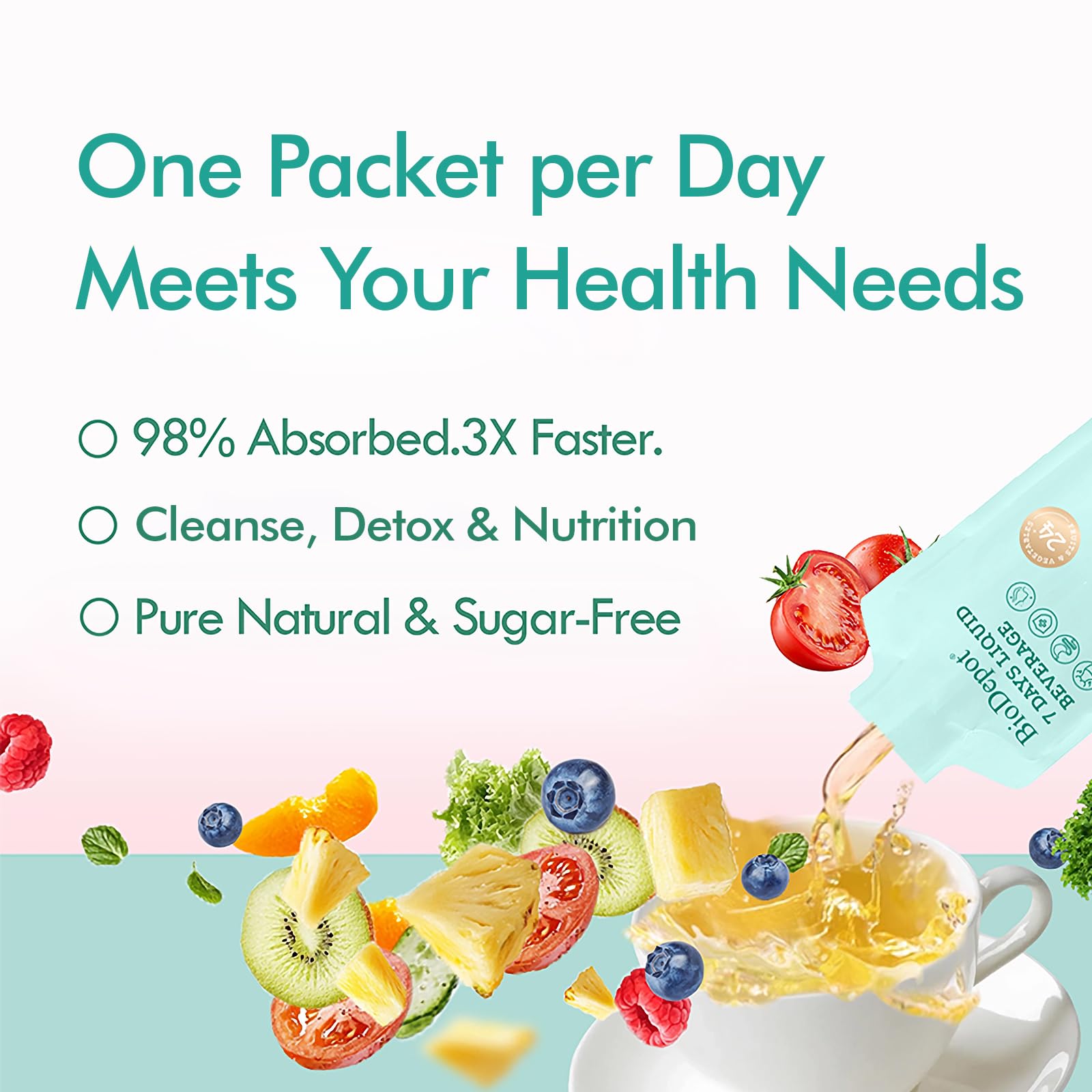 Biodepot daily-use sip setup demonstrates easy daily intake.
