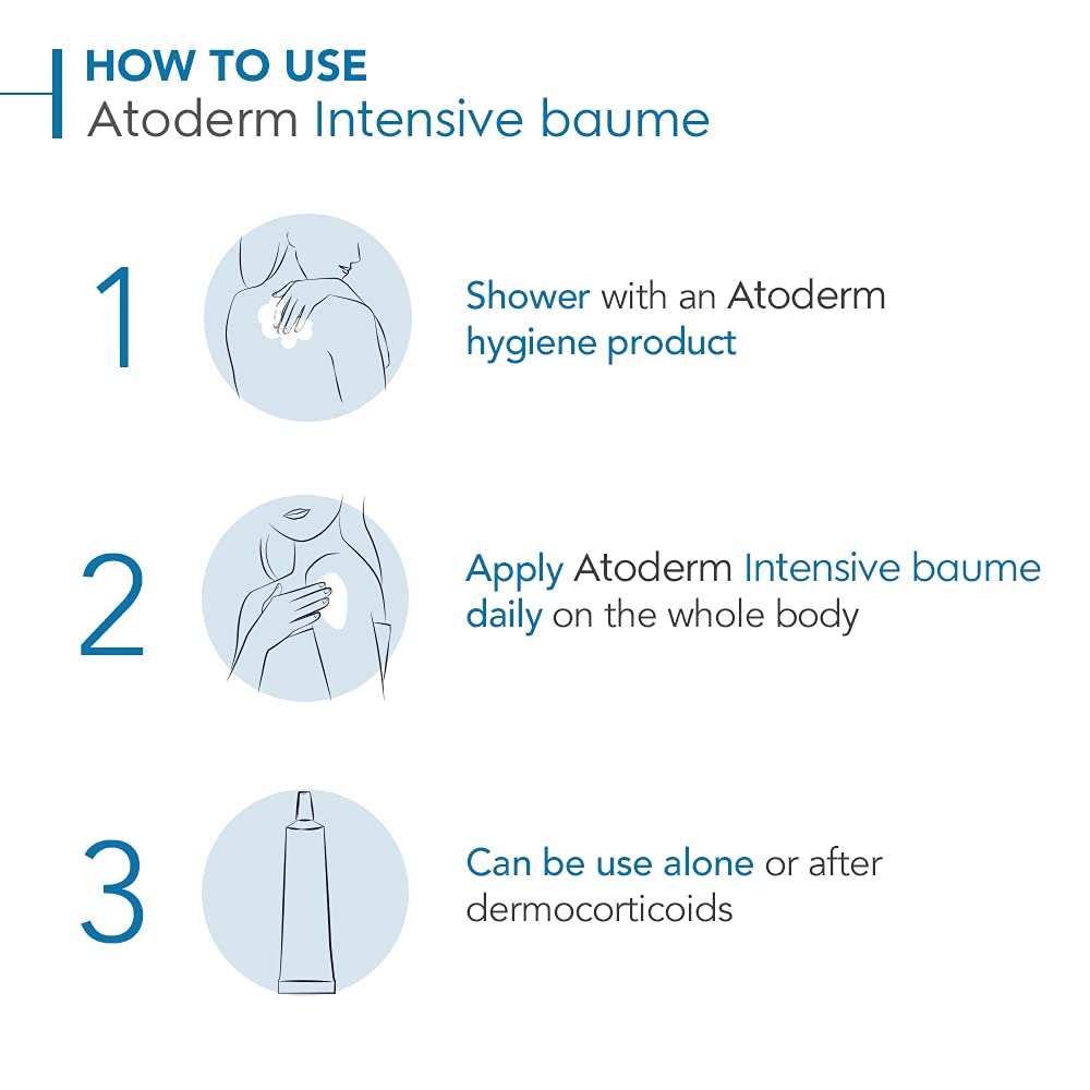 Bioderma Atoderm Intensive Balm hands applying the cream for soothing relief.