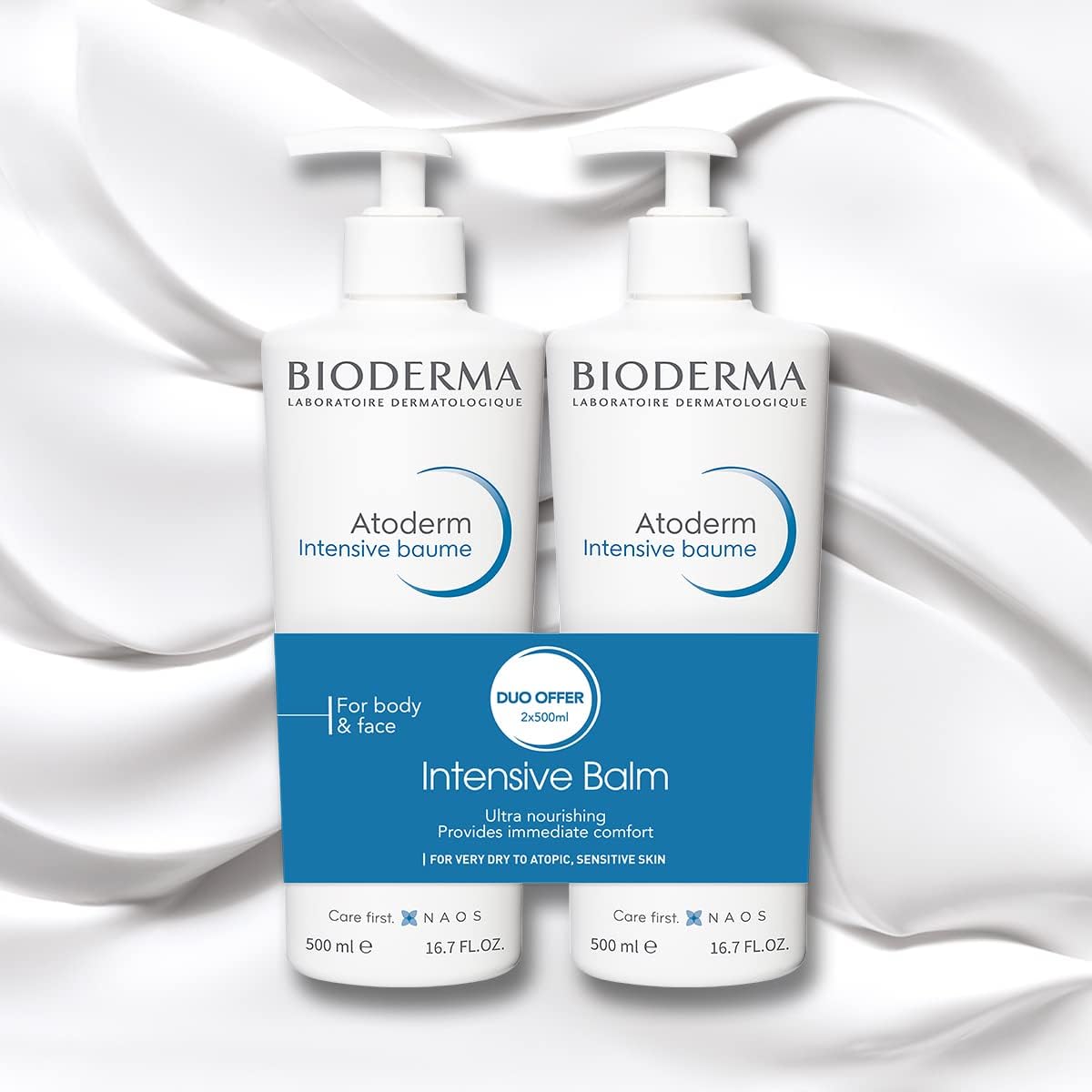 Bioderma Atoderm Intensive Balm closeup on ingredients and nourishment.