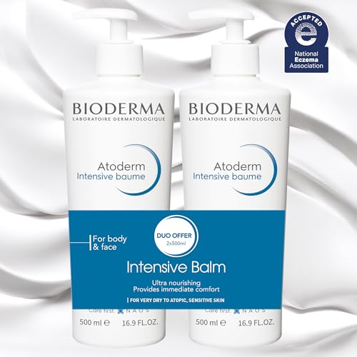 Bioderma Atoderm Intensive Balm texture swatch reveals a rich, velvety cream.